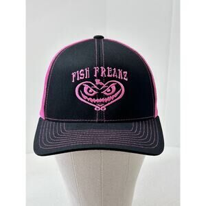 Pacific Headwear 104C Pro Model Fish Freakz Adjustable‎ Pink & Black Trucker Hat